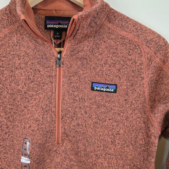 Patagonia Womens Better Sweater 1/4 Zip Size XS Burl Red Fleece 25618 - Picture 2 of 4
